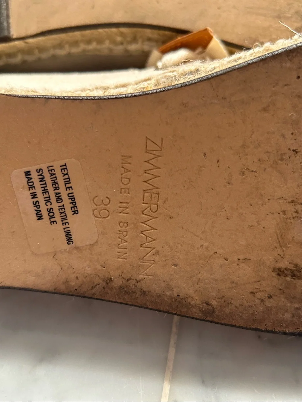 Zimmermann Ivory Canvas Espadrille Lace-Up Shoes